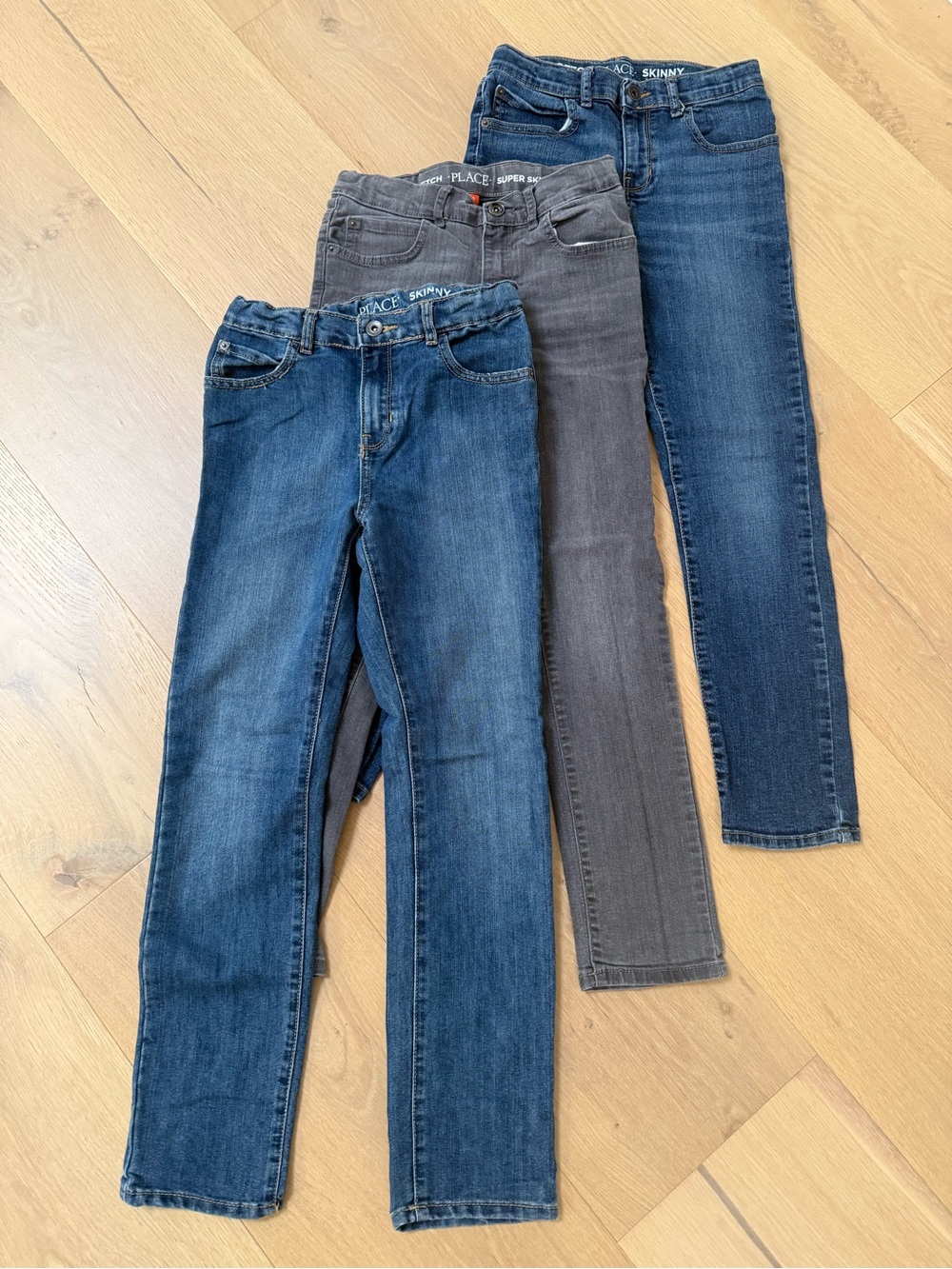 The Children's Place Skinny Jeans Trio - Dark Blue & Gray